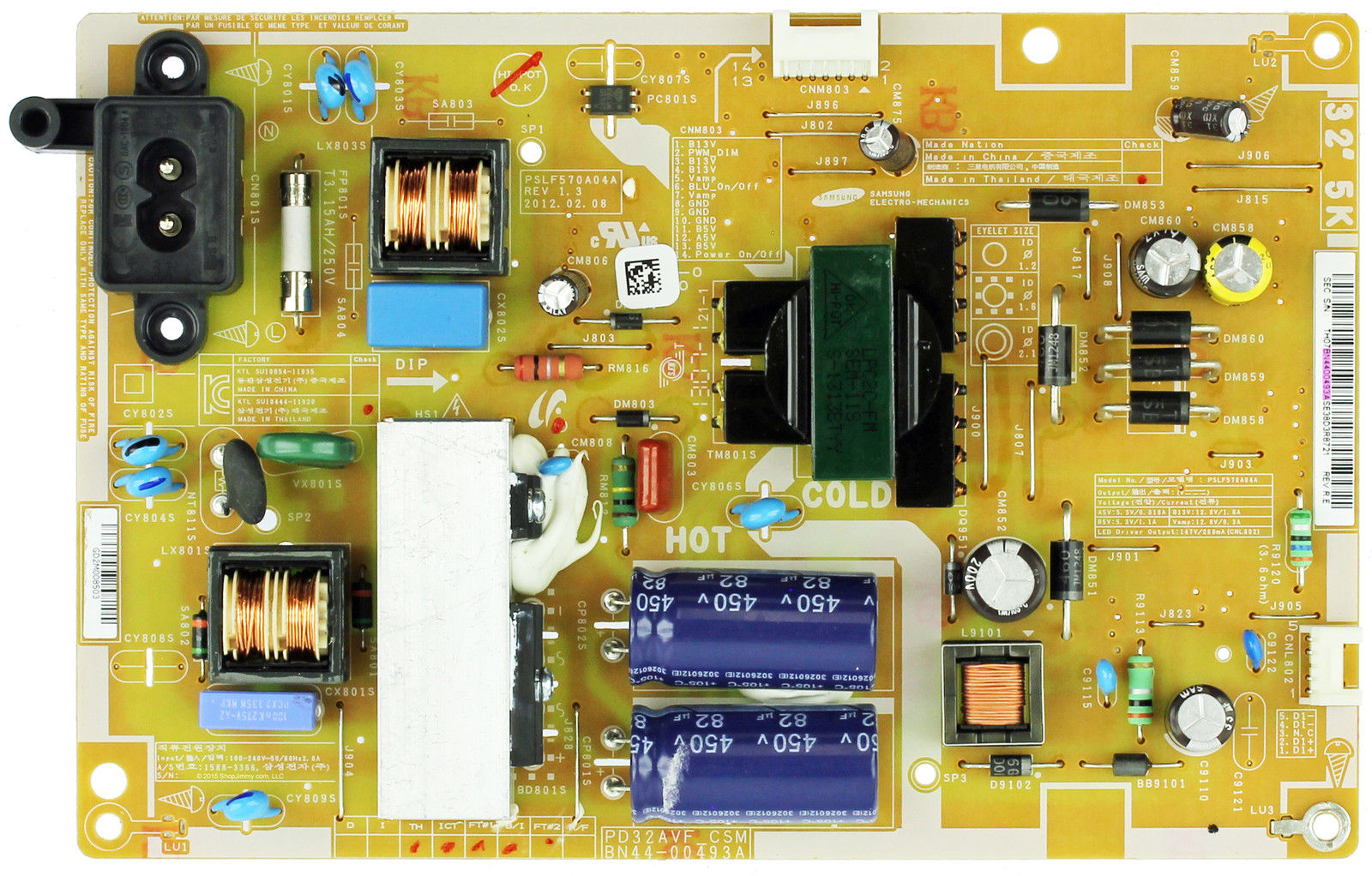 Samsung BN44-00493A (PD32AVF_CSM) Power Supply LED Board
